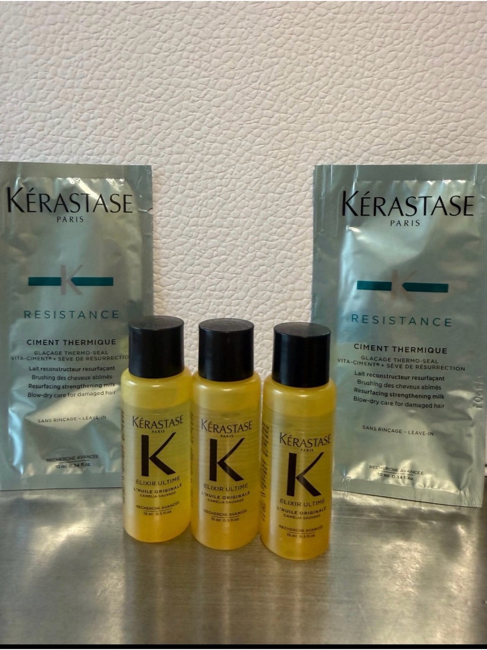 Kerastase Elixir Ultime LHule Originale 3x15ml & 2 Ciment Thermique Leave-in pkt